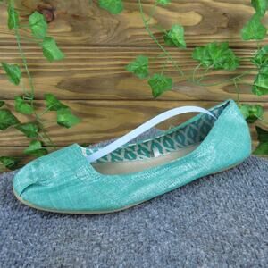 Faded Glory‎ Women's Seafoam Ballet Green Fabric Sz 10 Medium Gently Used 2025